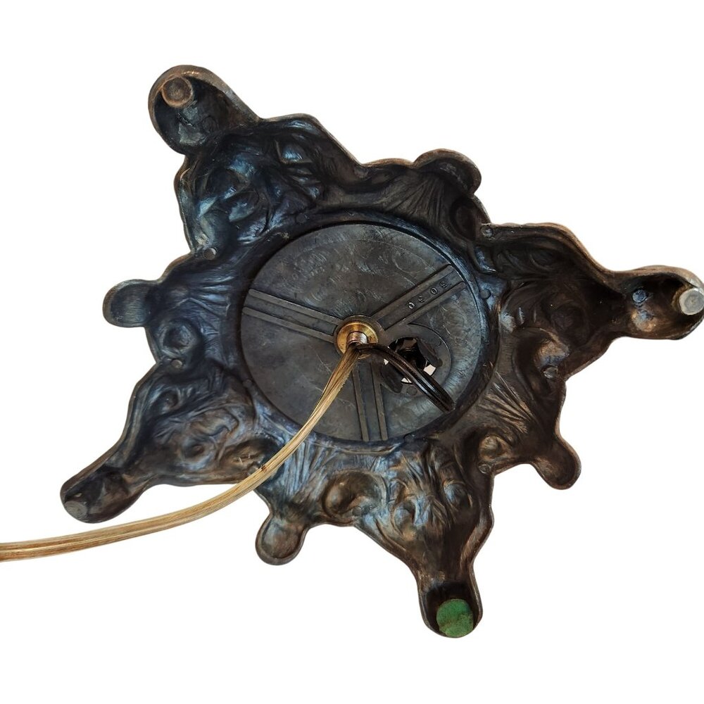 Vintage Gone With the Wind Style 3 Way Table Lamp Hand Painted Floral - Picture 16 of 16